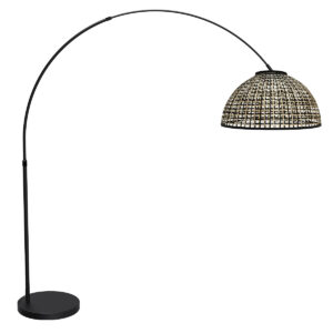 vloerlamp-zwart-flair-bamboemetaal-booglamp-e27-4667zw-mexlite-0