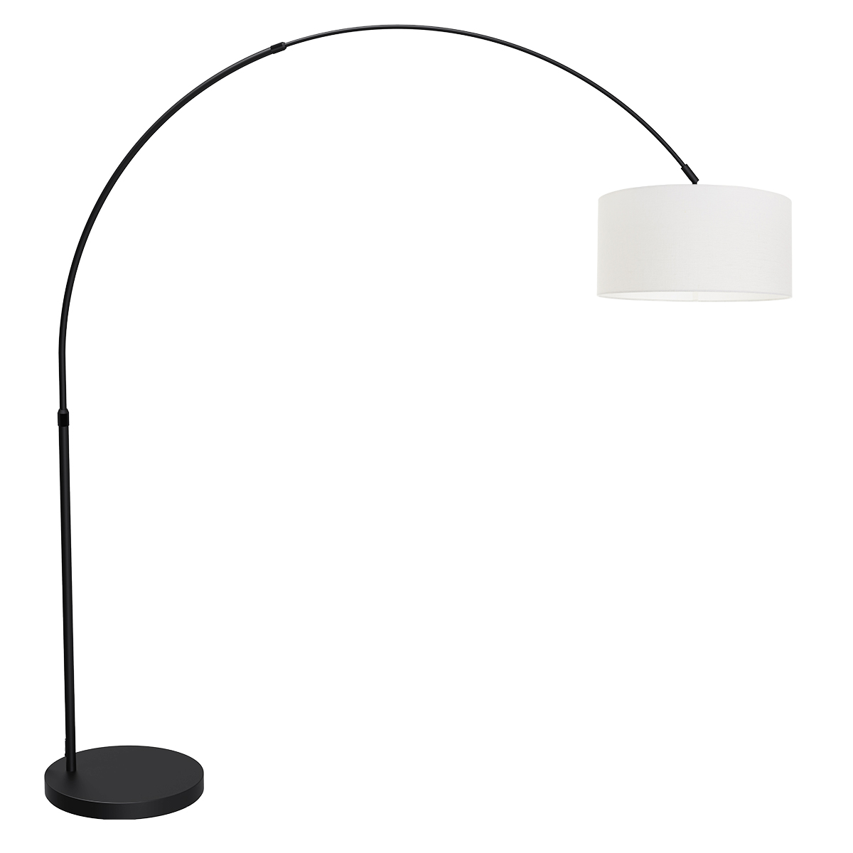 vloerlamp-zwart-flair-metaaltextiel-booglamp-e27-4657zw-mexlite-0