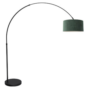 vloerlamp-zwart-flair-metaaltextiel-booglamp-e27-4660zw-mexlite-0