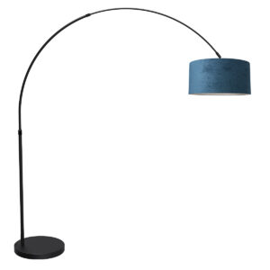 vloerlamp-zwart-flair-metaaltextiel-booglamp-e27-4661zw-mexlite-0