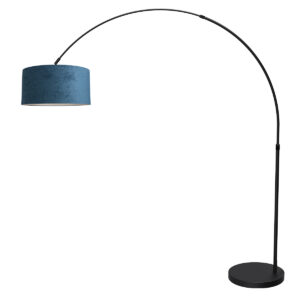 vloerlamp-zwart-flair-metaaltextiel-booglamp-e27-4661zw-mexlite-1