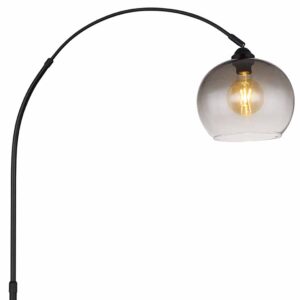 vloerlamp-zwart-newcastle-metaalsmokeglas-booglamp-e27-58227bs-globo-1
