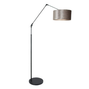 vloerlamp-zwart-prestigechic-metaalveloursstof-schemerlamp-e27-8116zw-steinhauer-0