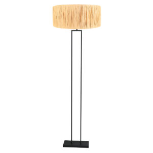 vloerlamp-zwart-stang-metaalzeegras-o50cm-e27-3846zw-steinhauer-1