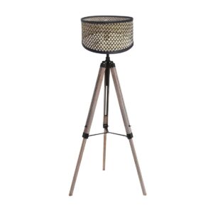 vloerlamp-zwart-triek-bamboehout-o75cm-e27-4098zw-mexlite-0