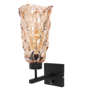wandlamp-amberkleurig-stang-glasmetaal-bedlampje-e27-3839zw-steinhauer-1
