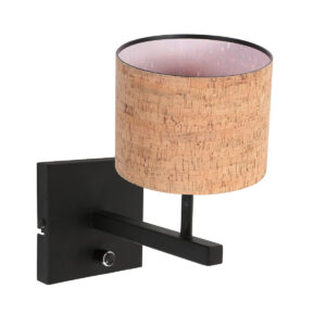 wandlamp-naturelzwart-stang-metaaltextiel-bedlampje-e27-4352zw-steinhauer-0