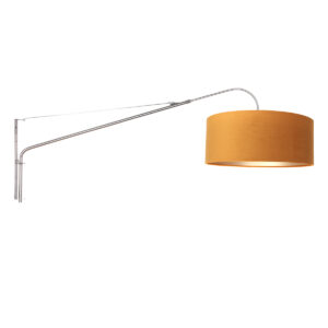 wandlamp-staal-elegantclassy-metaaltextiel-schemerlamp-e27-8132st-steinhauer-1