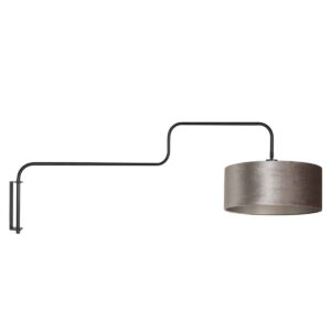 wandlamp-zilverzwart-bloeba-metaaltextiel-o40cm-e27-4178zw-steinhauer-0