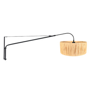 wandlamp-zwart-elegantclassy-metaalzeegras-schemerlamp-e27-3700zw-steinhauer-0