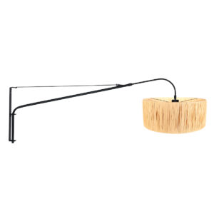 wandlamp-zwart-elegantclassy-metaalzeegras-schemerlamp-e27-3700zw-steinhauer-1