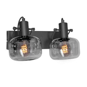 wandlamp-zwart-glaslic-glasmetaal-designlamp-e27-3865zw-steinhauer-0