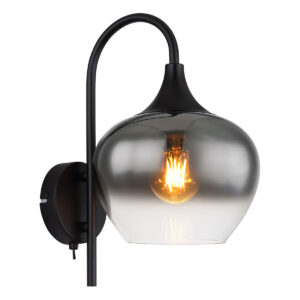 wandlamp-zwart-maxy-glasmetaalsmokeglas-bedlampje-e27-15548w-globo-0