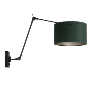 wandlamp-zwart-prestigechic-metaalveloursstof-schemerlamp-e27-8121zw-steinhauer-0