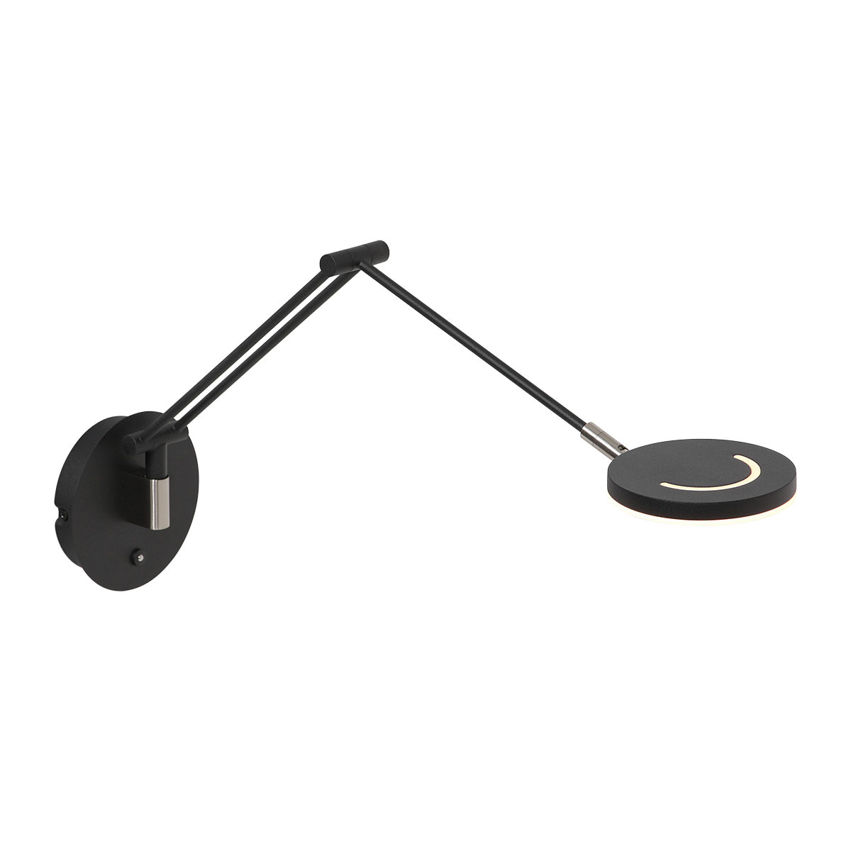 wandlamp-zwart-soleil-glasmetaal-bedlampje-led-3259zw-steinhauerexclusive-0