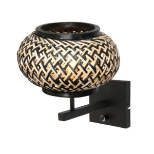 wandlamp-zwart-stang-bamboemetaal-bedlampje-e27-4459zw-steinhauer-1