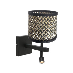 wandlamp-zwart-stang-bamboemetaal-bedlampje-led_e27-3701zw-steinhauer-0