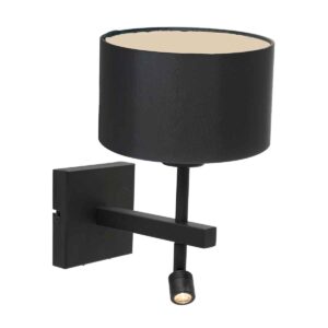 wandlamp-zwart-stang-metaaltextiel-bedlampje-led_e27-7193zw-steinhauer-0