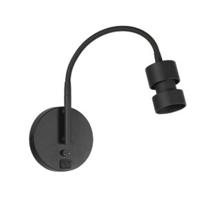 wandlamp-zwart-upround-kunststofmetaal-bedlampje-gu10-3517zw-mexlite-0