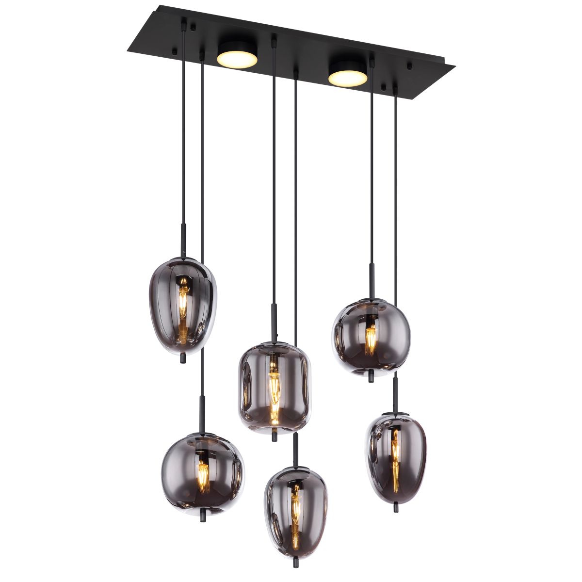 hanglamp-zwart-blacky-glas-groteeettafellamp-e14-15345-6l-globo-0