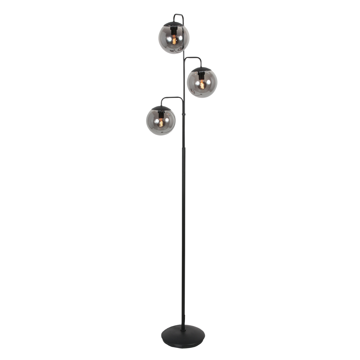 vloerlamp-zwart-bollique-glasmetaal-o40cm-e14-4611zw-steinhauer-0