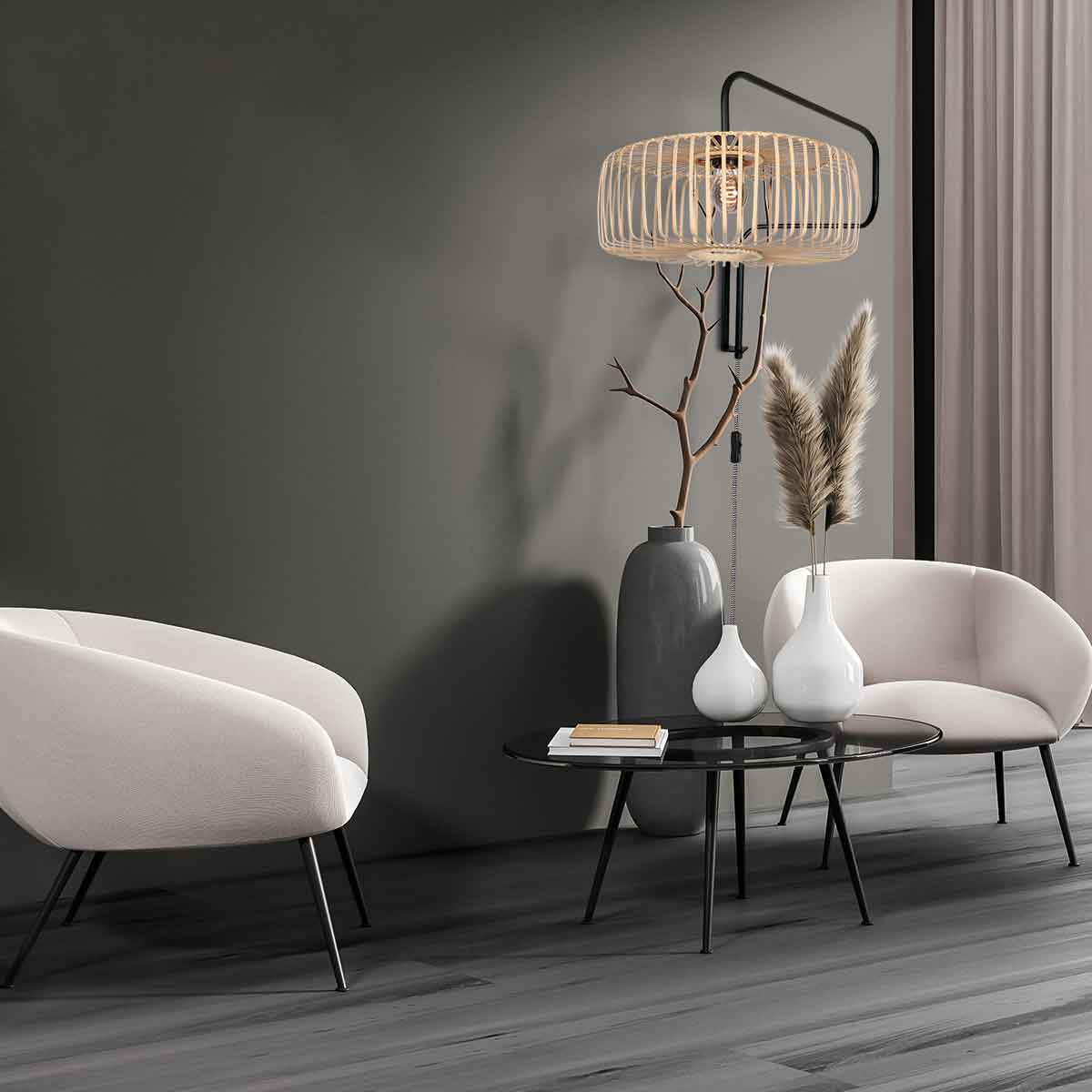 wandlamp-naturelzwart-bloeba-metaalzeegras-o40cm-e27-4160zw-steinhauer-2