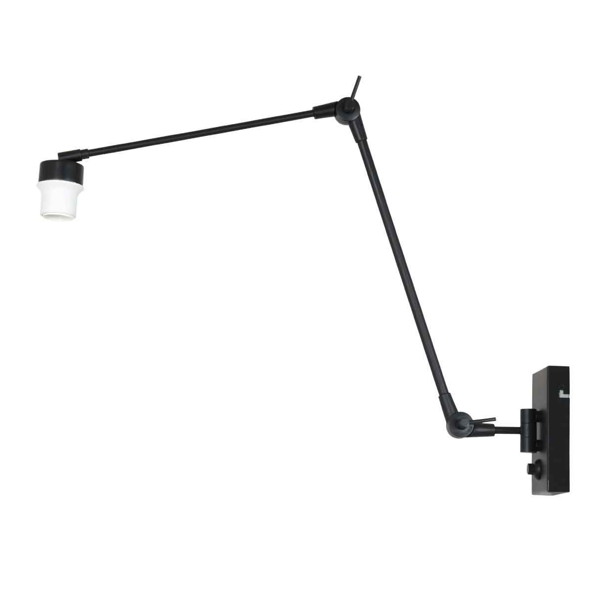 wandlamp-zwart-prestigechic-kunststofmetaal-lossearmatuur-e27-7396zw-steinhauer-1